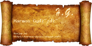 Harmos Győző névjegykártya